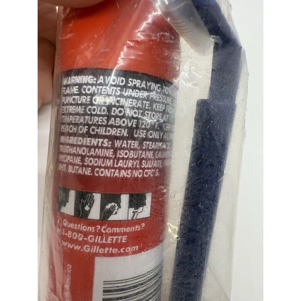 Gillette FOAMY Regular Shave Foam  2 oz (56g) & Razor Set Travel Sz 4 Packs Rare